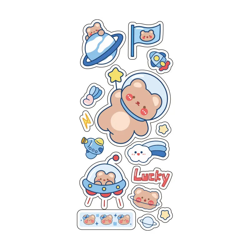 Waterproof stickers ''Space Bear''