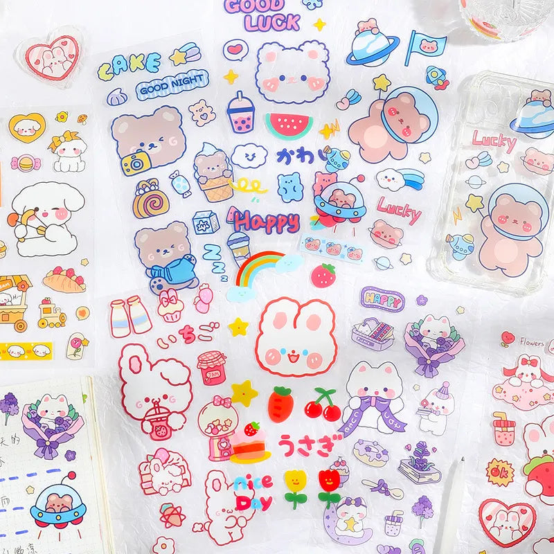 Waterproof stickers ''Rainbow Rabbit''