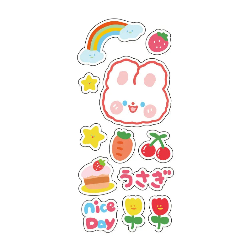 Waterproof stickers ''Rainbow Rabbit''