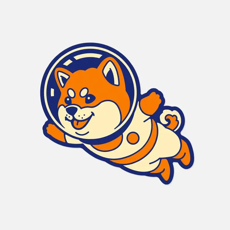 ''Space Shiba'' Vinyl Sticker