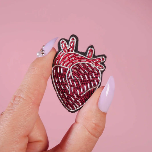 Brooch ''Graphic Heart''