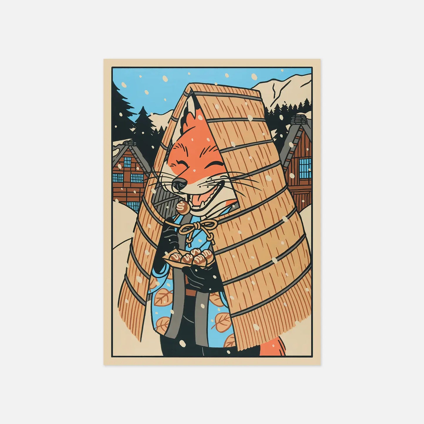 Postkarte „Der Fuchs im Mino“.