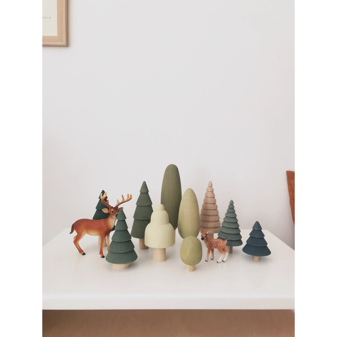 Wooden Tree Set, 10 Pieces